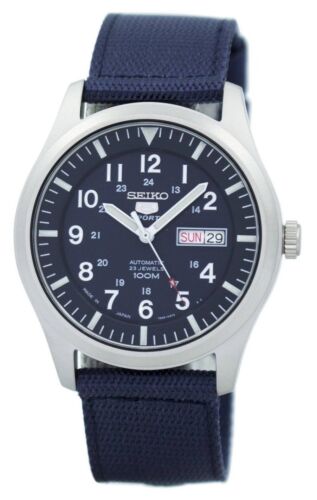 Seiko 5 Sports Automatic Blue Dial Blue Band SNZ SNZG11J1 Men's Watch 42 mm - Picture 1 of 8