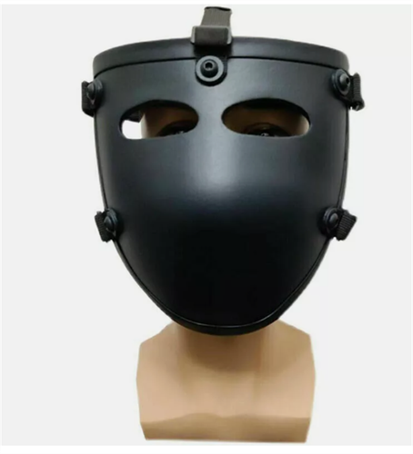US STOCK! Tactical Aramid Level NIJ IIIA Ballistic Half Face Guard Mask Black - Picture 2 of 7