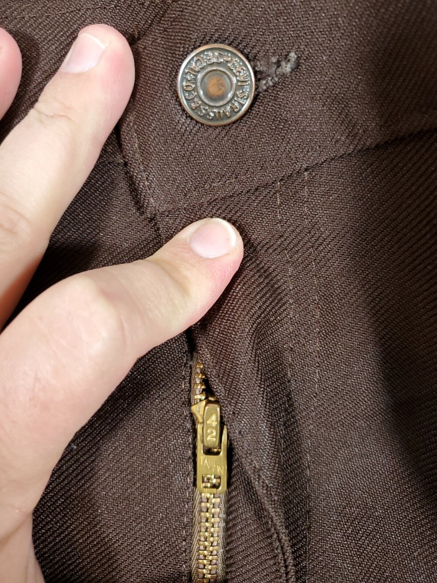 Vintage Levi's Polyester Men's 38x33 Gold Tab Pants Talon 42 Vintage Levi's Polyester Men's 38x33 Gold Tab Pants Talon 42