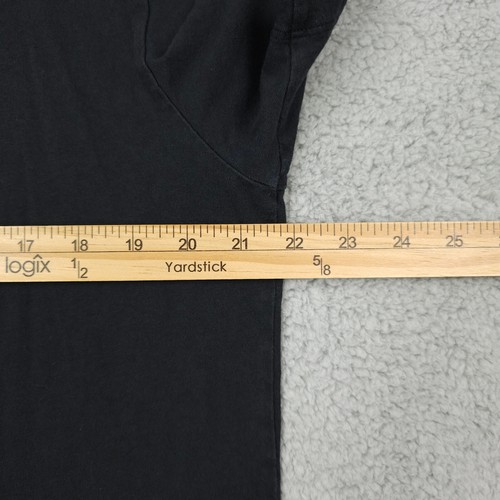 AllSaints Shirt Men Medium Black Lysergia Crew Unicorn Palm Tree 23 Short Sleeve - Picture 6 of 11