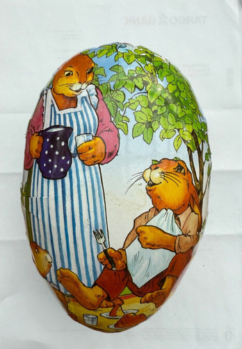 Ostereier Gross Papier 3 Stück 2 Papier 1 Kunststoff Lamm Hasen zum Befüllen - Bild 3 von 11