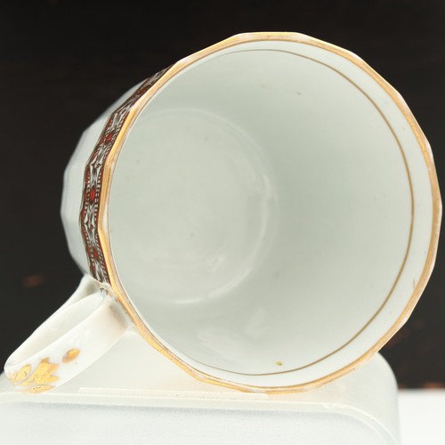 Georgian Coalport Coffee Can Gilt and Red Band - Picture 8 of 19