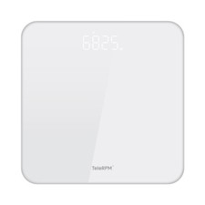 White Bluetooth Digital Bathroom Scale w/ CyberMDCare app Connection