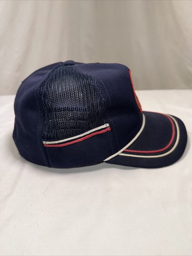 Vintage Old Course St. Andrews Scotland Blue Vented Two Stripe Truckers Cap RARE - Picture 4 of 7