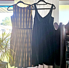 Lot of 2 cocktail party dresses Tahari/Lands End sz 4 FREE SHIPPING