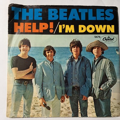 RARE 45 RPM RECORD: “Help!” / “I'm Down,” The Beatles w