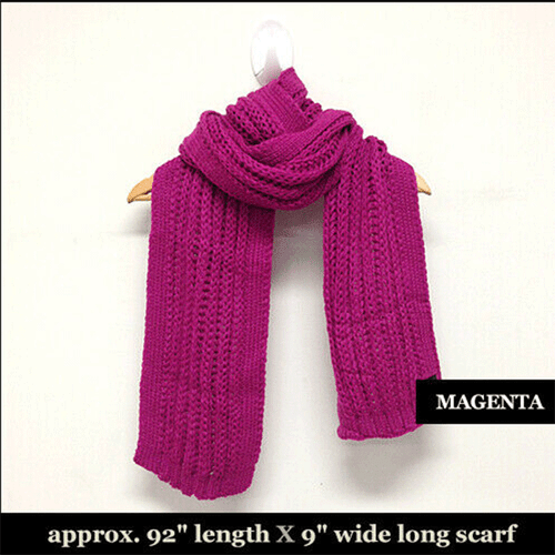 Long Knitted Winter Scarf - High Quality Long Size Unisex Plain Color No Fringe  - Imagen 13 de 13