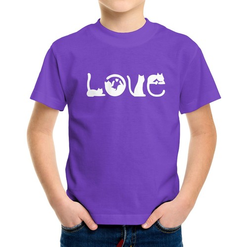 Love Cat Toddler Kids Boy T-shirt Graphic Shirt Cute gift Cat Lover Kitty Kitten - Picture 8 of 16