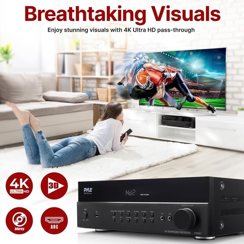 Pyle Hi-Fi Wireless BT Home Theater Receiver - 7.2 Channel w/ 1200W MAX - Picture 5 of 7