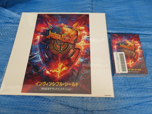 Judas Priest Invincible Shield CLEAR BLUE Cassette Tape JAPAN + PROMO BIG COVER