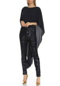 NEW-BCBG-MAXAZRIA-DENA-BODICE-CAPE-METALLIC-JUMPSUIT-GTW9D926-L550-SIZE-XS