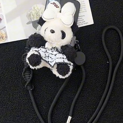 with Crossbody Rope Plush Doll Phone Back Clip Phone Back Clip Strap Outdoor