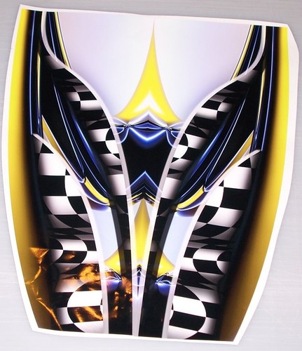 Adrenalin Rush COWL HOOD Stripe Graphics Stripes FIT Mustang Camaro Any Hood - Foto 5 di 6