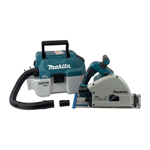 Makita DVC750L vacuum extractor hose adaptor to Makita SP6000 Plunge Track Saw - Picture 3 of 5