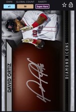 Topps Bunt Digital DAVID ORTIZ🌟2019 Diamond Icons Silver Ink Sig🌟SR🌟50cc
