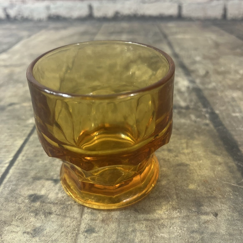 Vintage Georgian Amber Glass Tumbler - Libbey Glass - Picture 3 of 11