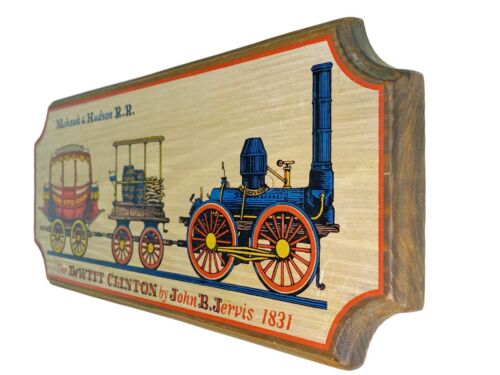 Letrero de madera Mohawk Hudson Railroad Train Dewitt Clinton Jervis placa imagen RR - Imagen 7 de 8