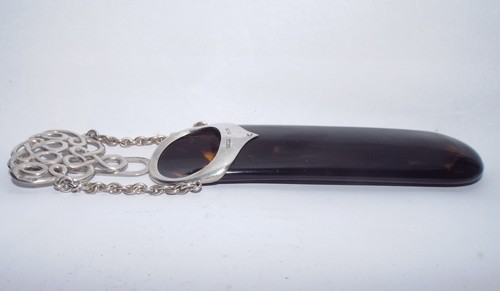 CUSTODIA OCCHIALI ART NOUVEAU ARGENTO STERLING E FINTA TARTARUGA BIRMINGHAM 1895 - Foto 3 di 13