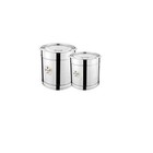 Mintage Stainless Steel Pawali/Rice,Flour,Noodles Storage Box Container 2pc Set