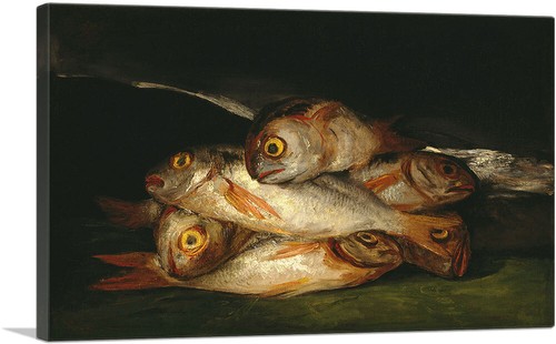 ARTCANVAS Stillleben mit goldener Brasse Leinwand Kunstdruck von Francisco de Goya - Bild 13 von 14