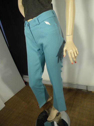 Habille 38 Tres Neuf Etiquett Pantalon Couture Feminin Crw Classe Bleu Azur Avec wqfX1t