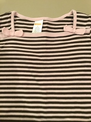 Gymboree Girls Pink/Brown Striped 3/4 Sleeve Cotton Dress Size 6 - Picture 5 of 7