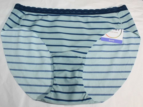 NWT set of 3 JOCKEY WONDER EDGE 10995 BIKINI ORANGE BLUE STRIPES FLORAL - Picture 4 of 6