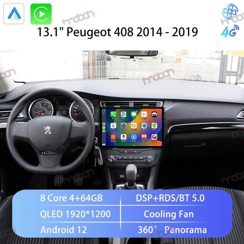 Autoradio 13.1"4+64 boutiques Android 12 pour Peugeot 408 2014~19 GPS NAVI Carplay