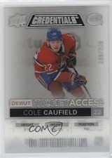 2021 Upper Deck Credentials Debut Ticket Access Acetate /249 Cole Caufield 0yq3