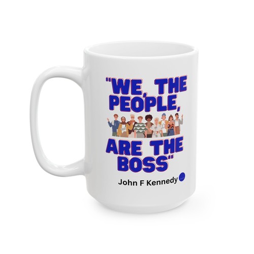 JFK Presidential Ceramic Mug Coffee Lover Tea Cup Drinkware Blue Dot Quotes™ - Picture 9 of 10