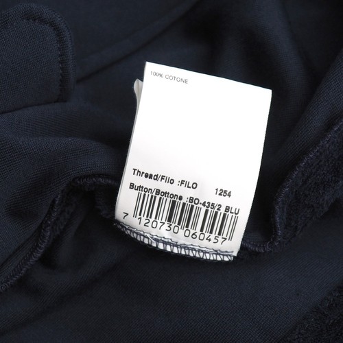 Gilet in velluto di cotone navy LARDINI Best Taglia S come nuovo con bottoni logo marcato c... - Foto 10 di 10