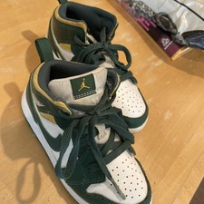Air Jordan - Childs Size 9c - Green/Gold Sneakers Basketball Shoes