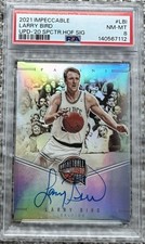 2021-22 Larry Bird Panini Hall of Fame Signatures GOLD Auto #SHLBI PSA 8
