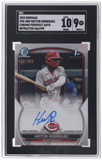 2023 Bowman Chrome Hector Rodriguez Prospect Auto Refractor /499 SGC 9/10