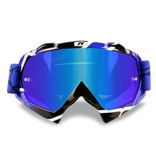 "Adult Motocross Goggles - Anti-Fog, UV Protection, Dustproof, Blue Lens"