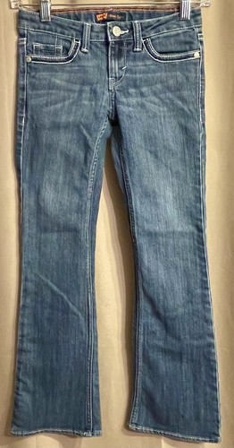 Levis Girls Bootcut Jeans Stretch Cargo Pockets Sz 8R Adj. Waist Back 2 School - Picture 3 of 11