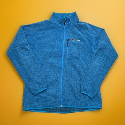 Berghaus Herren Fleecejacke Gr. L Full Zip Outdoor Strickfleece Jacke #CC8-15
