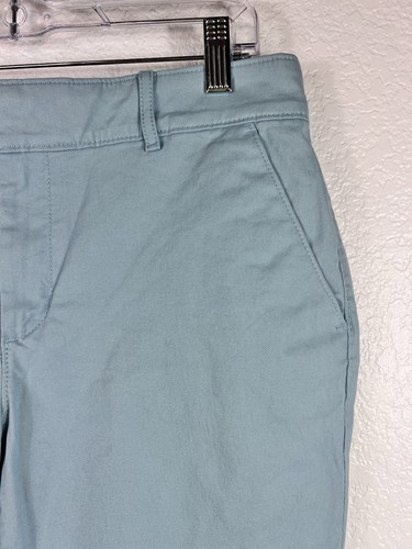 Loft Girlfriend Chino Ankle Pants Size 10 Blue Scalloped Islet Hem NEW With Tags - Picture 4 of 14