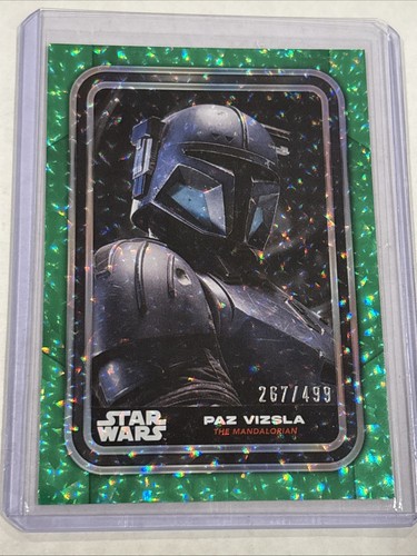 2023 Topps Star Wars Flagship Paz Vizsla GREEN FOIL PARALLEL #d 267/499 Card #33