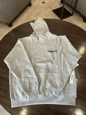 NEW Size Small Fear Of God Essentials Hoodie Dark Oatmeal (SS22) 100% AUTHENTIC