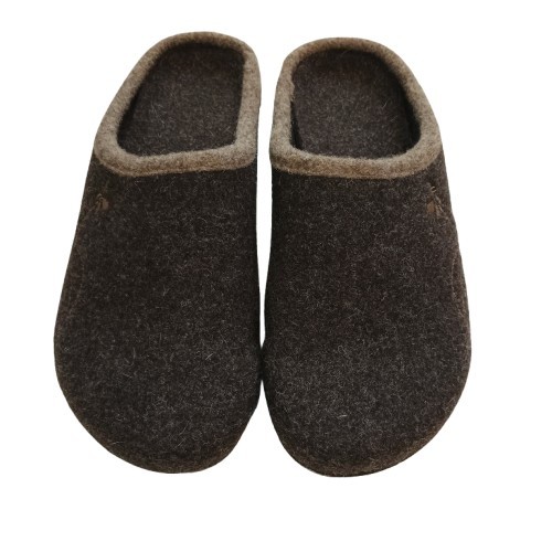 Spanish Wool Felt Mule Slippers Clogs 360° Seamless Knit Shock Absorber Sole Rem - Bild 2 von 13