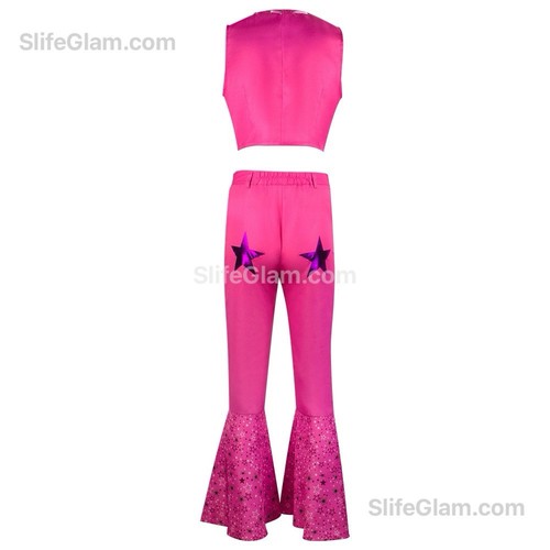 Barbie Cowgirl Costume Pink Cosplay Cute Sexy Flared Pants Cowboy Halloween - Picture 10 of 14