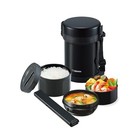 Zojirushi Stainless Lunch Jar O-Bento Black SL-GH18-BA Japan New
