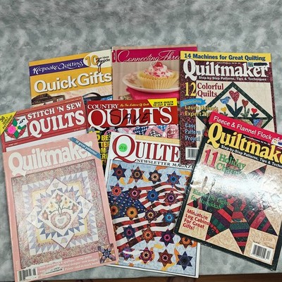 Vintage Quilting Magazine Lot 8 Issues 1987-2010 Quiltmaker & More Pattern Set