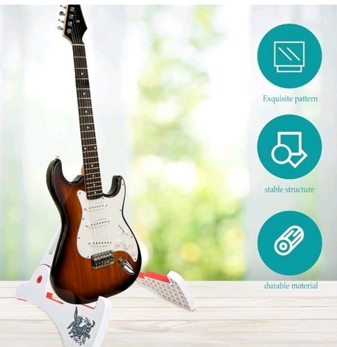 Weißer klappbarer Gitarrenständer... Mini-Größe zum Tragen, Fullsize für Ihren Bass/Gitarre. - Bild 7 von 12