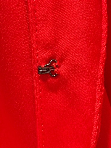 Mini Vestido Future Collective Rojo Satinado Envolvente Para Mujer Talla 10 Manga Larga Roseta - Imagen 5 de 8