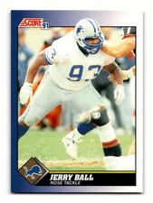 Jerry Ball 1991 Score #98 Detroit Lions Centered Mint to Gem