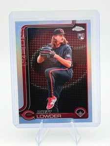 2025 Topps Chrome Rhett Lowder RC #147 Lightboard Logo Refractor SP Reds