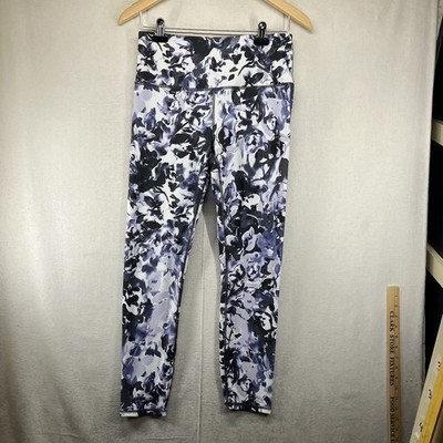 Gaiam Yoga Capris Leggings Women's Medium Multicolor Watercolor Flowers Pocket