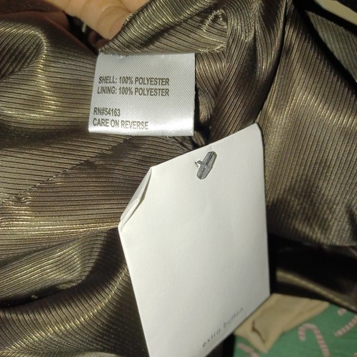 Calvin Klein Women's XL Belted Double Breasted Trench Rain Coat Khaki Brown(16B) - Picture 15 of 16